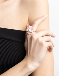 Rose Gold Blush Flower Ring - link has visual effect only