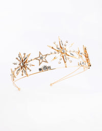 Metal Star Double Row Embellished Headband - link has visual effect only