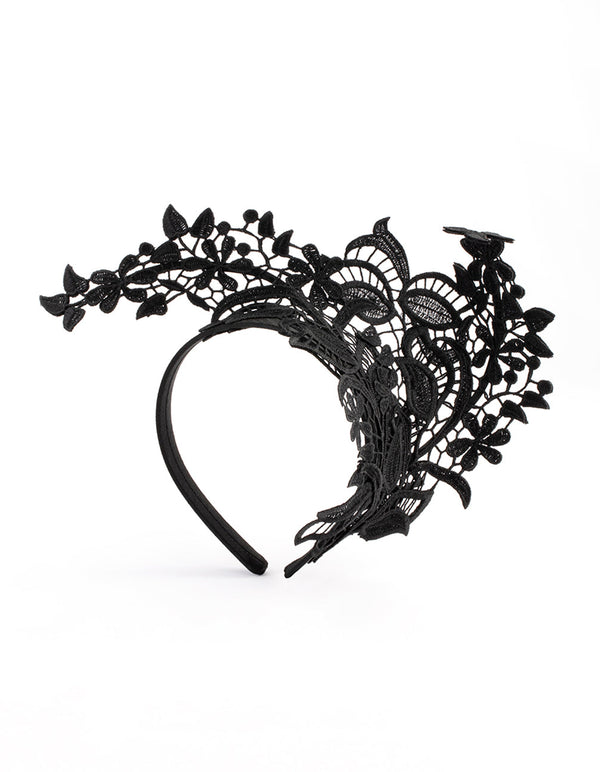 Black Lace Sculptured Fascinator