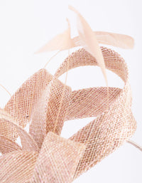 Sinamay Looped Bow Feather Fascinator - link has visual effect only