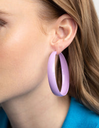 Purple Matte 60mm Hoop Earrings - link has visual effect only
