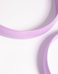 Purple Matte 60mm Hoop Earrings - link has visual effect only