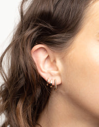 Gold Mini Shaped Huggie Earrings Pack - link has visual effect only