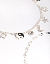 Silver 90s Charm Choker & Anklet Set - link has visual effect only
