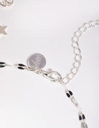Silver 90s Charm Choker & Anklet Set - link has visual effect only