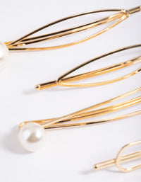 Gold Pearl Teardrop Clip 4-Pack - link has visual effect only