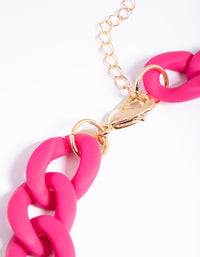 Matte Rubber Coated Chain Necklace - link has visual effect only