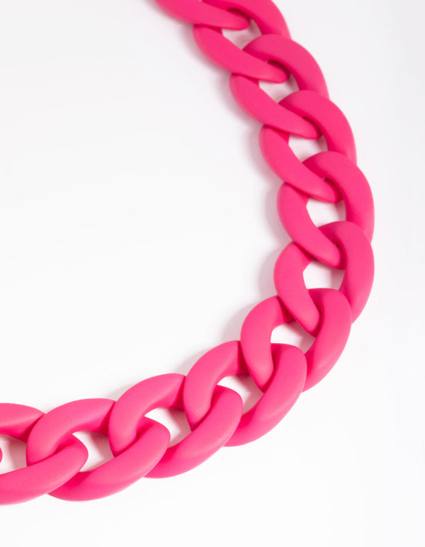 Matte Rubber Coated Chain Necklace