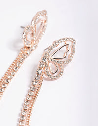 Rose Gold Butterfly Wing Drop Earrings - link has visual effect only