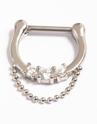 Surgical Steel Statement Chain Septum - link has visual effect only