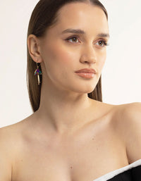 Gold Mini Flower Drop Earrings - link has visual effect only