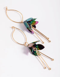 Gold Mini Flower Drop Earrings - link has visual effect only