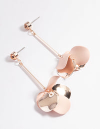 Rose Gold Stone Stick & Disc Drop Earrings - link has visual effect only
