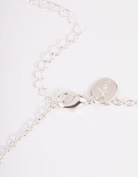 Kids Silver Glitter Necklace & Ring Set - link has visual effect only