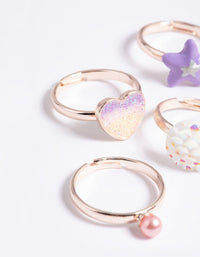 Kids Rose Gold Seaside Ring 6-Pack - link has visual effect only
