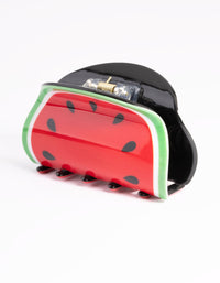 Kids Acrylic Watermelon Claw Clip - link has visual effect only