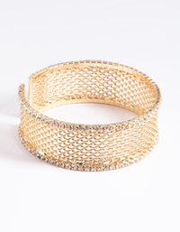 Gold Cupchain Mesh Cuff Bangle - link has visual effect only