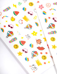 90s Motif Nail Stickers - link has visual effect only