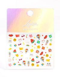 90s Motif Nail Stickers - link has visual effect only