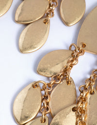 Worn Gold Metal Drop Earrings - link has visual effect only