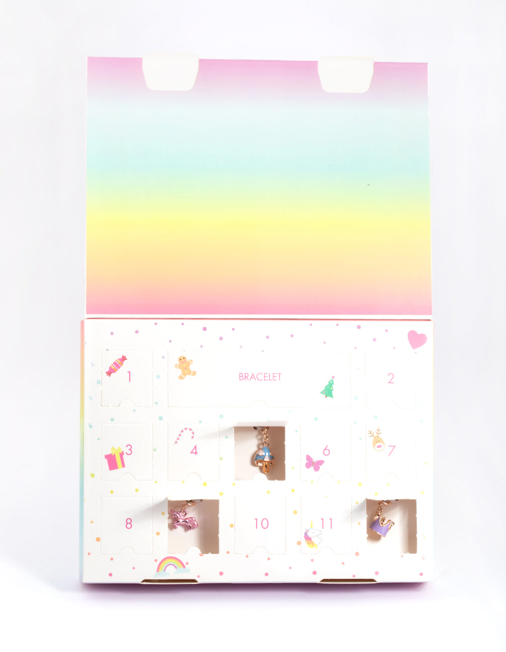 Kids Rose Gold Charm Bracelet 12-Day Advent Calendar