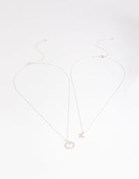 Silver Butterfly Cut Out Necklace Pack - link has visual effect only