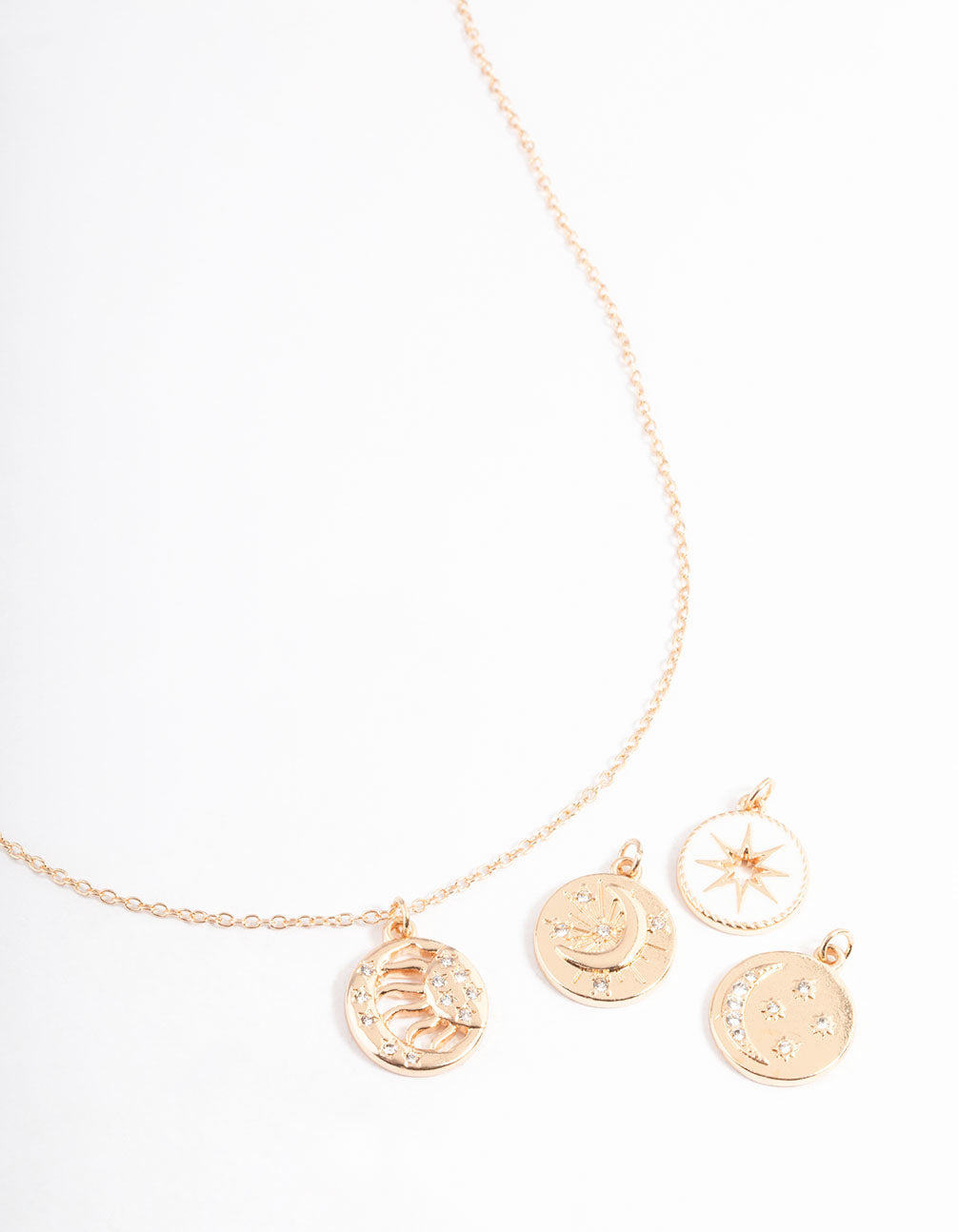 Gold Celestial Charm Necklace Pack