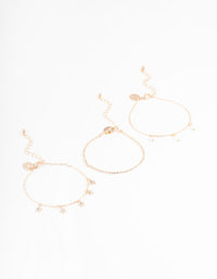 Gold Dainty Pearl & Star Bracelet Pack - link has visual effect only