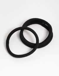 Black Fabric Classic Hair Tie Pack - link has visual effect only