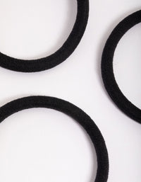 Black Fabric Classic Hair Tie Pack - link has visual effect only