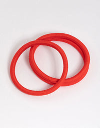 Red Fabric Classic Hair Tie Pack - link has visual effect only