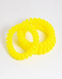 Yellow Plastic Large Hair Spiral Pack - link has visual effect only