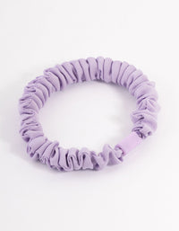 Purple Fabric Clamp Thin Scrunchie - link has visual effect only