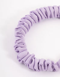 Purple Fabric Clamp Thin Scrunchie - link has visual effect only