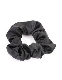 Fabric Black Satin Scrunchie - link has visual effect only