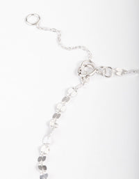 Sterling Silver Mirror Link Bracelet - link has visual effect only