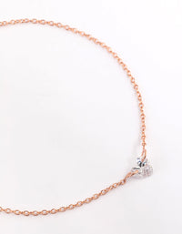 Rose Gold Sterling Plated Floating Heart Bracelet - link has visual effect only