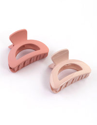 Plastic Blush Half Moon Claw Clip Pack - link has visual effect only