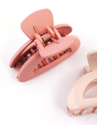 Plastic Blush Half Moon Claw Clip Pack - link has visual effect only