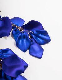 Blue Coated Petal Drop Earrings - link has visual effect only