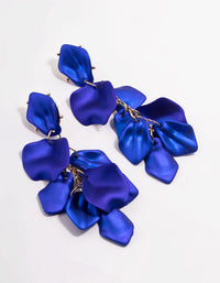 Blue Coated Petal Drop Earrings - link has visual effect only