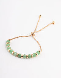 Gold Semi Precious Toggle Bracelet - link has visual effect only