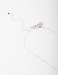 Silver Layered Textured Disc Necklace & Earrings Set - link has visual effect only