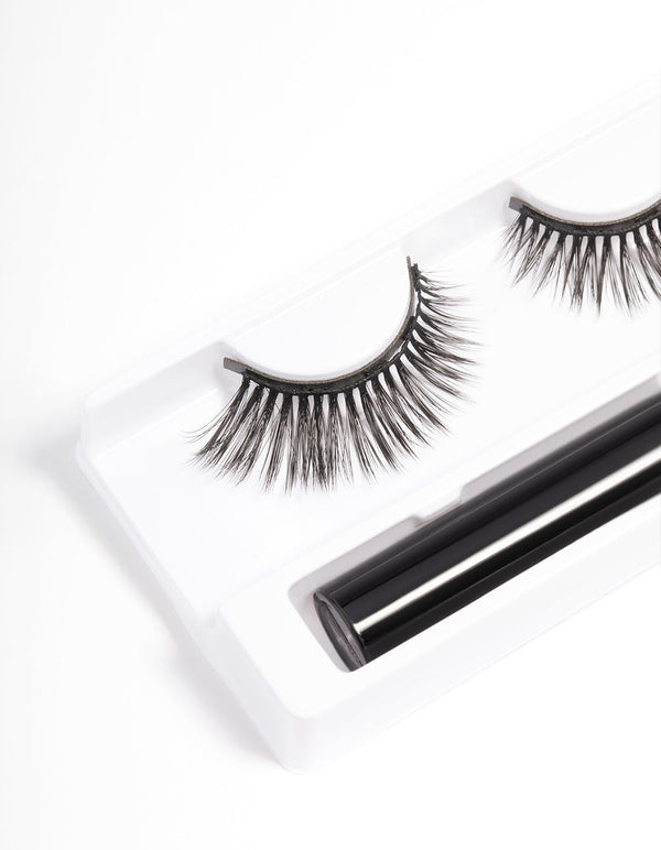 Black Curve Cat Eye Magnetic Fake Eyelashes