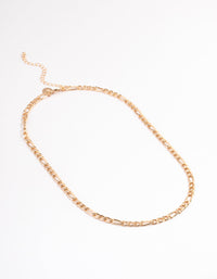 Gold Classic Figaro Chain Necklace - link has visual effect only