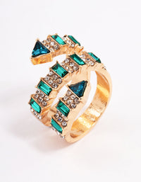 Gold Emerald Wrap Ring - link has visual effect only