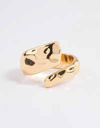 Gold Plated Bold Texture Wrap Ring - link has visual effect only