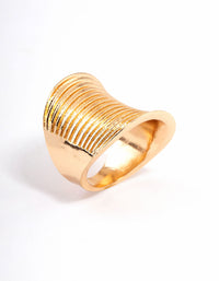 Gold Elongated Band Ring - link has visual effect only