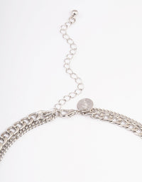 Rhodium Puffy Heart Multi-Necklace - link has visual effect only