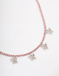 Rhodium Butterfly Curb Choker - link has visual effect only